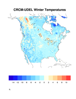 CRCM DJF temp bias