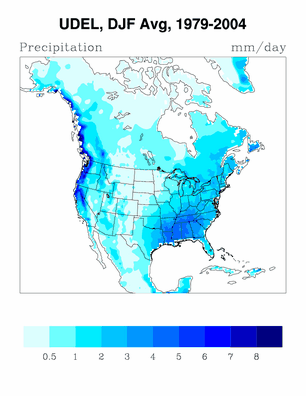 UDEL DJF precip